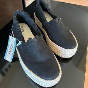TOMS Black Slip-On Shoes